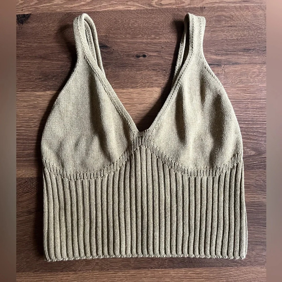 KOTN Tan Ribbed Tank Top - Picture 6 of 10